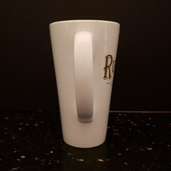 Rum Chata Horchata Con Ron Ceramic Coffee Mug Cup 6" Tall White Gold logo 14oz - Picture 3 of 9